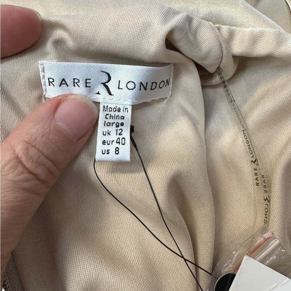 Rare London.   Cream Mini Dress - Picture 7 of 14